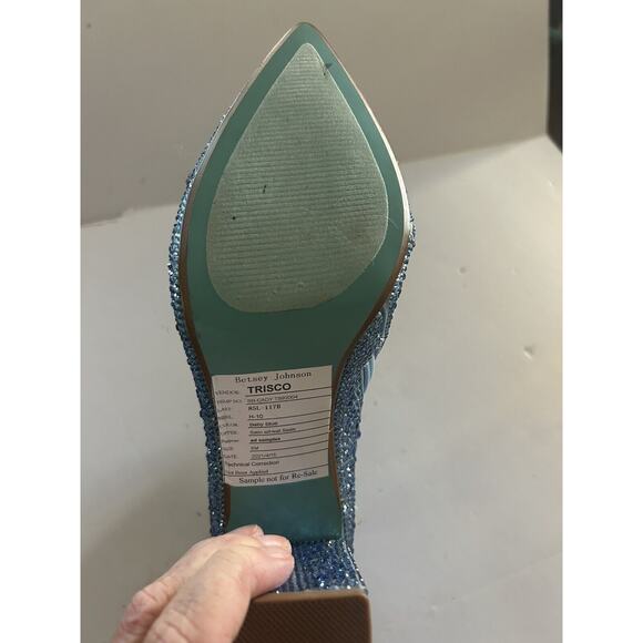 Betsy Johnson SB Cady Rhinestone Ankle Boots Booties Size 6 Light Blue NEW - Picture 5 of 13